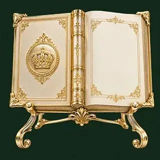 Ornate open book — Wild Dice