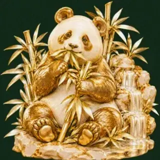Panda eating bamboo — Wild Dice