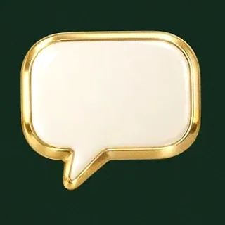 Gold speech bubble — Wild Dice