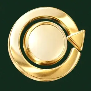 Gold circular arrow — Wild Dice