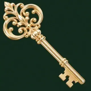 Ornate antique key — Wild Dice